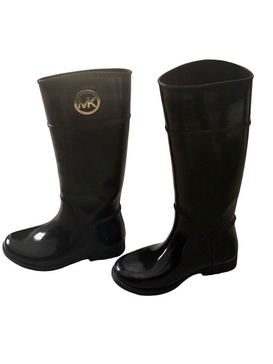 Michael Kors Shoes - Michael Kors Waterproof Rubber Rain Boots Glossy Black Size 7 $150